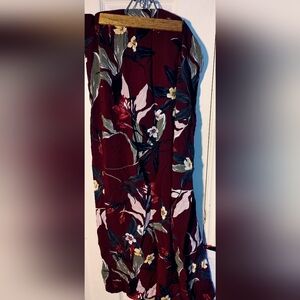 Floral Burgundy Dress